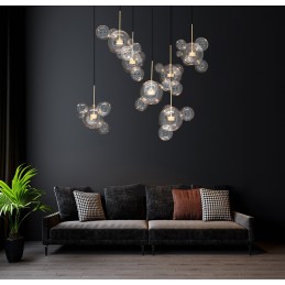 MOOSEE lampa wisząca CAPRI LINE 7 złota