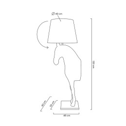 MOOSEE lampa podłogowa KOŃ HORSE STAND    S biała - włókno szklane