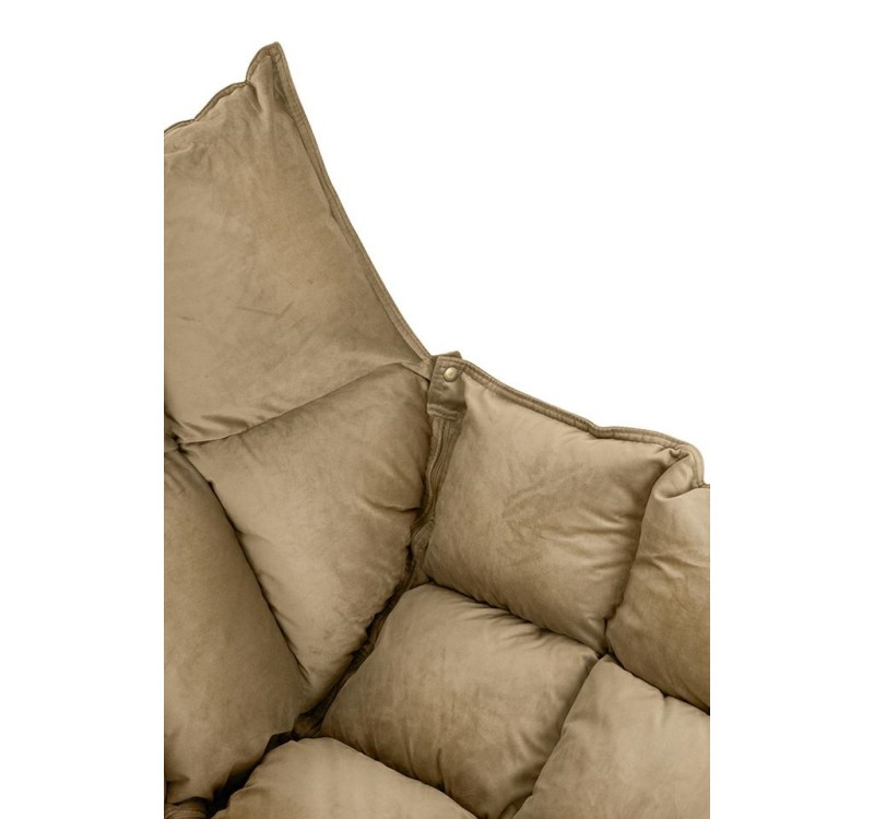 Fotel bujany SWING VELVET khaki