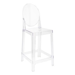 Krzesło barowe VICTORIA 65 cm transparentne