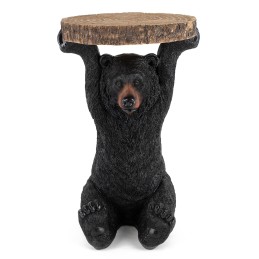 KARE stolik BEAR 53x33 cm drewniany / czarny