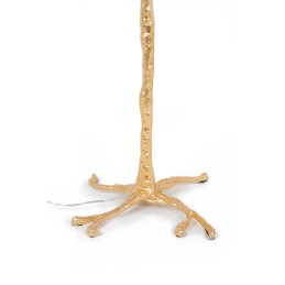 MOOSEE lampa podłogowa TIFFANY 175        czarna mosiądz / naturalne pióra
