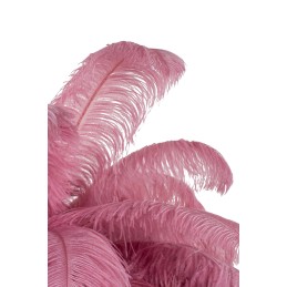 MOOSEE lampa wisząca TIFFANY 135 różowa   mosiądz / naturalne pióra