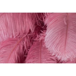MOOSEE lampa wisząca TIFFANY 135 różowa   mosiądz / naturalne pióra