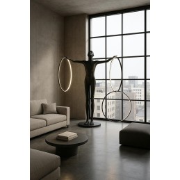 MOOSEE lampa podłogowa HUMAN CIRCULO      włókno szklane