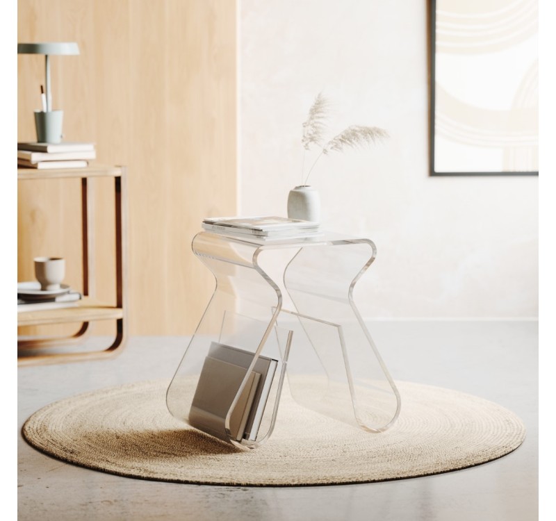 UMBRA stołek MAGINO przezroczysty