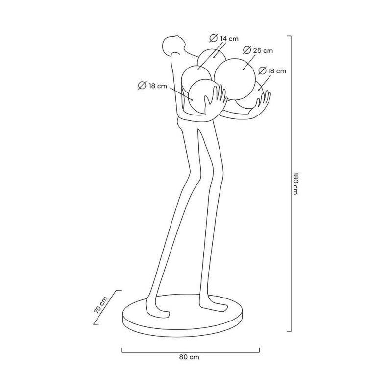 MOOSEE lampa podłogowa HUMAN czarna