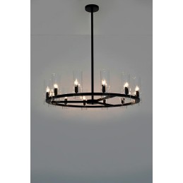 KARE lampa wisząca CANDEL CROWN czarna - szklane klosze
