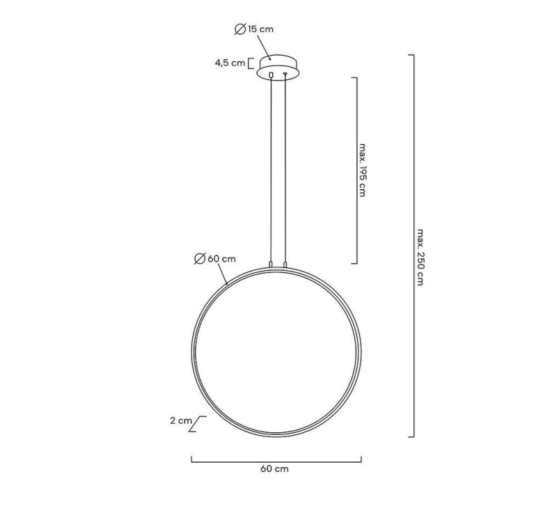 MOOSEE lampa wisząca CIRCULO 60 czarna