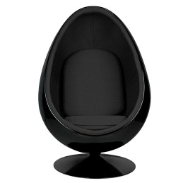Fotel OVALIA BLACK czarny - włókno        szklane, metal