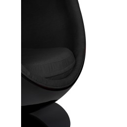 Fotel OVALIA BLACK czarny - włókno        szklane, metal