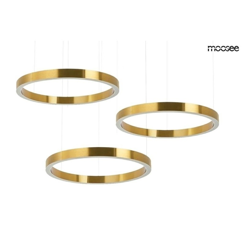 MOOSEE lampa wisząca RING 60 + 60 + 60    złota na jednej podsufitce