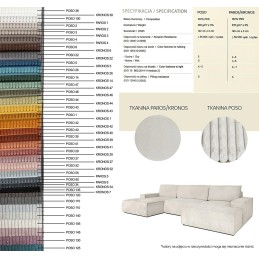 Sofa PILLOW z funkcją spania - I grupa tkanin