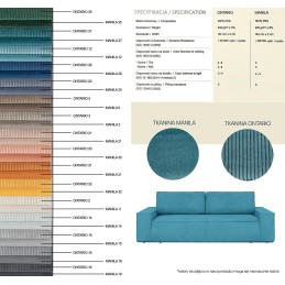 Sofa PILLOW z funkcją spania - I grupa tkanin
