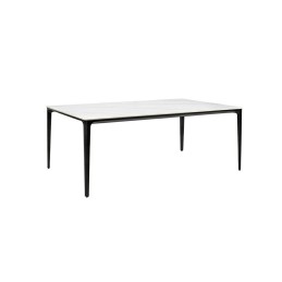 Stół SLIM 180x90 biały, czarny -          ceramiczny marmur, aluminium