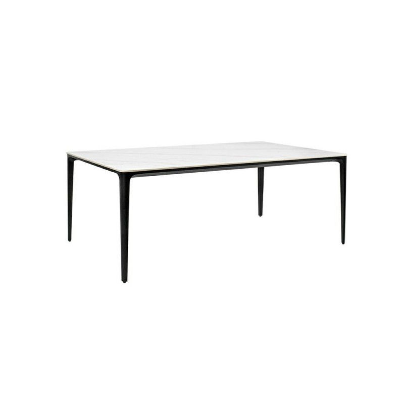 Stół SLIM 180x90 biały, czarny -          ceramiczny marmur, aluminium