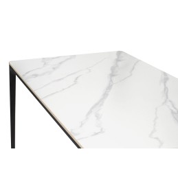 Stół SLIM 180x90 biały, czarny -          ceramiczny marmur, aluminium