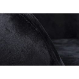 Fotel EGG SZEROKI VELVET czarny.50 - welur, podstawa stal