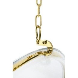Fotel wiszący BUBBLE GOLD VELVET poduszka beżowa