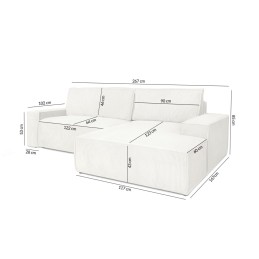 Narożnik PILLOW M prawy z funkcją spania  zielony
