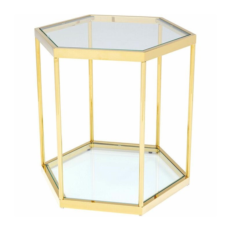KARE stolik COMB GOLD 55 złoty