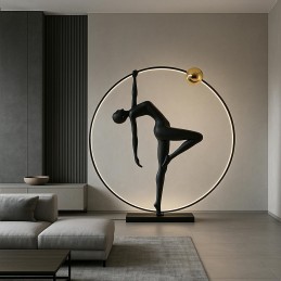 MOOSEE lampa podłogowa HUMAN ACROBATIC    czarna