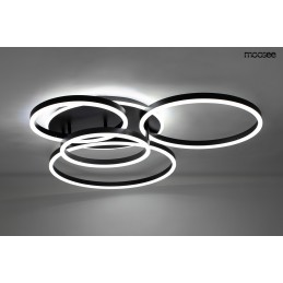 MOOSEE lampa sufitowa / plafon RINGS 5    czarna