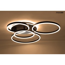 MOOSEE lampa sufitowa / plafon RINGS 5    czarna