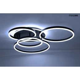 MOOSEE lampa sufitowa / plafon RINGS 5    czarna