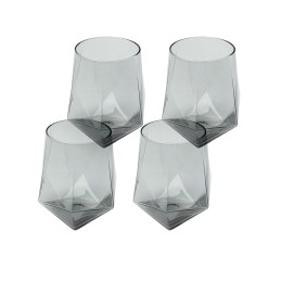 KARE komplet 4 szklanek DIAMOND SMOKE     510 ml