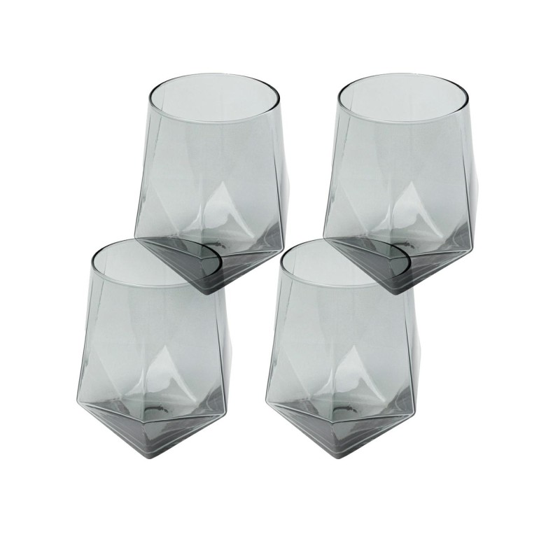 KARE komplet 4 szklanek DIAMOND SMOKE     510 ml