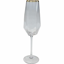 KARE komplet 4 kieliszków do szampana     DIAMOND RIM 360 ml