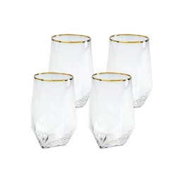 KARE komplet 4 szklanek DIAMOND RIM 510   ml