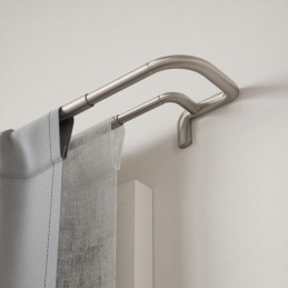 UMBRA karnisz TWILIGHT DOUBLE 76 - 213    cm srebrne