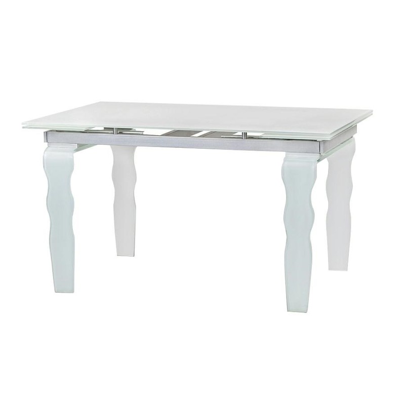 Stół szklany VENDOME OPTI WHITE 200-300   biały / rozkładany