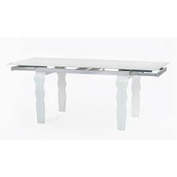 Stół szklany VENDOME OPTI WHITE 200-300   biały / rozkładany