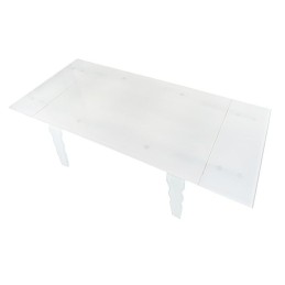 Stół szklany VENDOME OPTI WHITE 200-300   biały / rozkładany