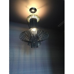 MOOSEE lampa wisząca STRAW szara
