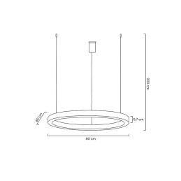 MOOSEE lampa wisząca RING 80 srebrna