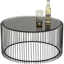 KARE zestaw stolików kawowych WIRE czarny
