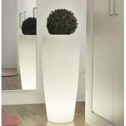 NEW GARDEN donica BAMBU 90 BATTERY biała