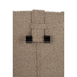 Fotel TEDDY GRAND z podnóżkiem ciemny     brązowy - stal