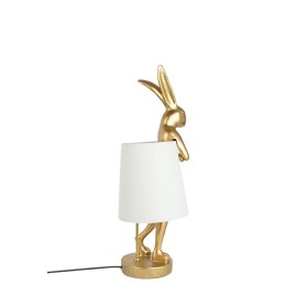 KARE lampa stołowa RABBIT 50 cm złota / biała