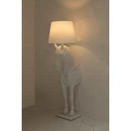 MOOSEE lampa podłogowa KOŃ HORSE STAND    M biała - włókno szklane