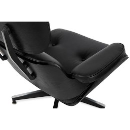 Fotel LOUNGE HM czarny / czarny jesion