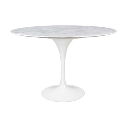 Stół TULIP MARBLE 120 CARRARA biały -     marmur, metal
