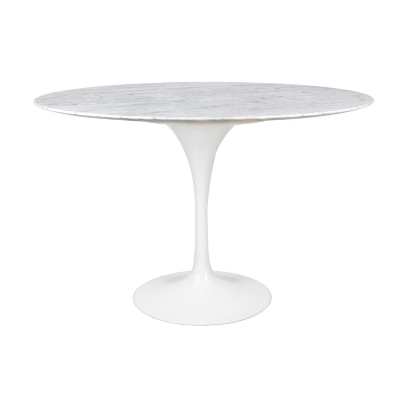 Stół TULIP MARBLE 120 CARRARA biały -     marmur, metal
