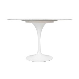 Stół TULIP MARBLE 120 CARRARA biały -     marmur, metal