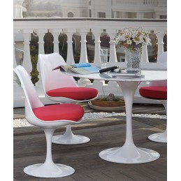 Stół TULIP MARBLE 120 CARRARA biały -     marmur, metal