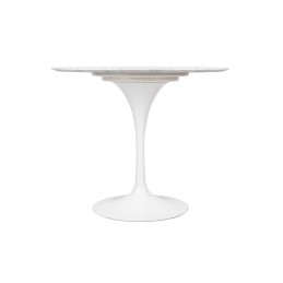 Stół TULIP MARBLE 90 CARRARA biały -      marmur, metal